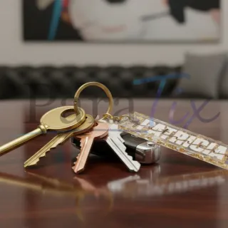 Llavero nombre personalizado - rectangular