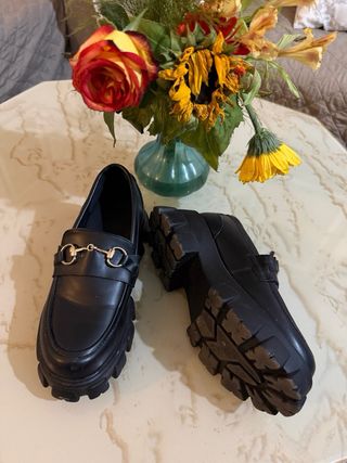 Scarpe con plateau nere