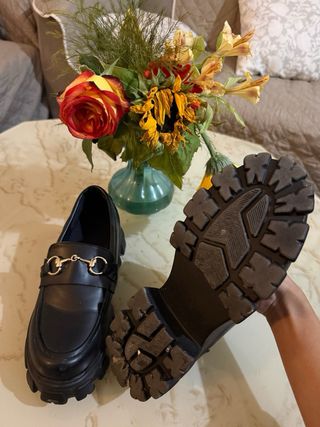 Scarpe con plateau nere