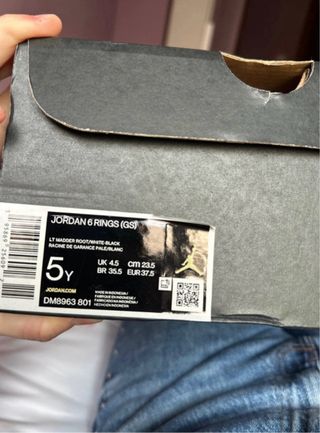 Jordan 6 Rings Rosa y Blanco