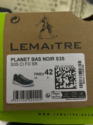 Calzado de seguridad Lemaître negro y verde