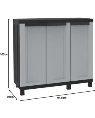 Armario de plástico 3 puertas