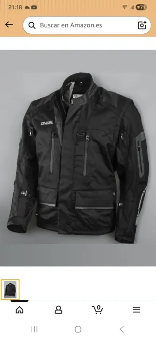 Chaqueta Moto O'Neal Negra (Nueva)