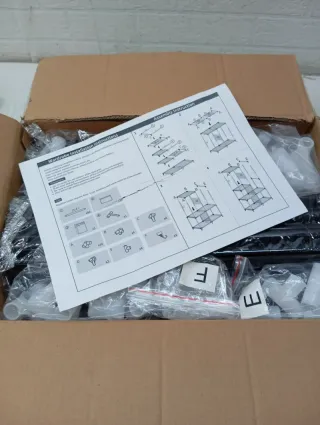 Armario de tela negro 6 estantes