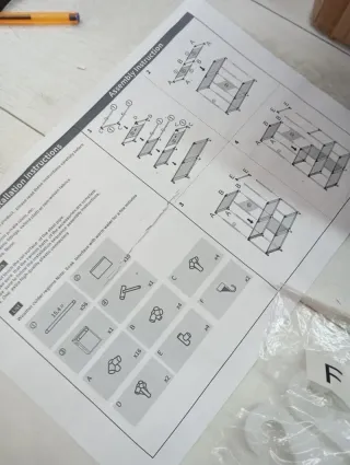 Armario de tela negro 6 estantes