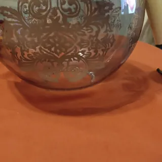 Lámpara colgante techo cristal azul y dorado