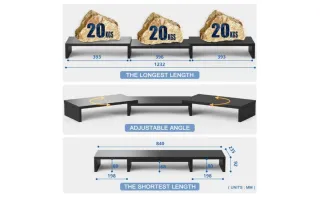Soporte Doble Monitor Madera BONTEC MTR-S3