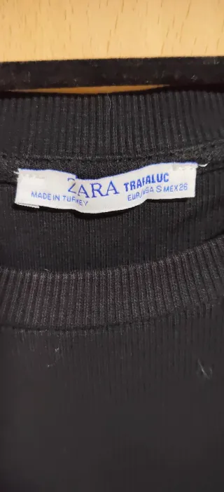 Vestido Zara Negro/Multicolor Talla S