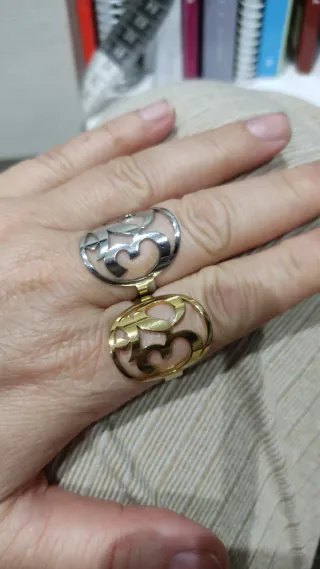 Anillos Acero Inoxidable Diseño Om, ajustable-2x5€