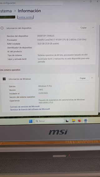 Portátil MSI P65 Creator 9SD-1492ES (senza batteria)