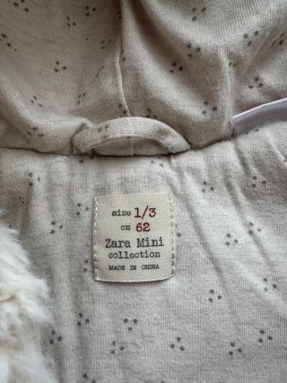 Buzo bebé Zara oso peluche