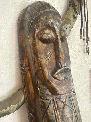 Talla de madera africana tribal