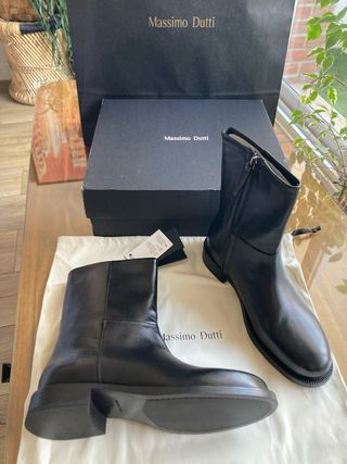 Botines Piel Planos - Massimo Dutti