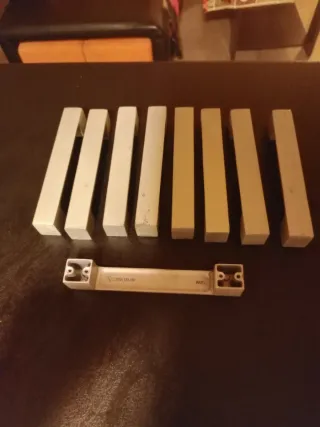 Tiradores cocina plateados aluminio 9 tiradores