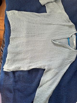 Kaftán Zara Talla Única Verde Azulado