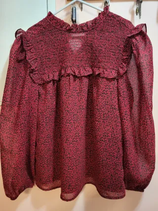 Blusa manga larga con estampado