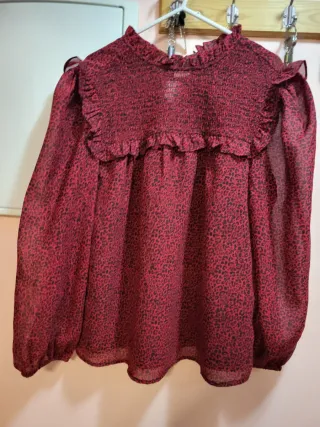 Blusa manga larga con estampado