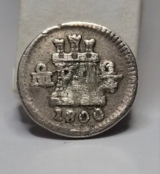 Moneda 1/4 Real 1800 México 🇲🇽