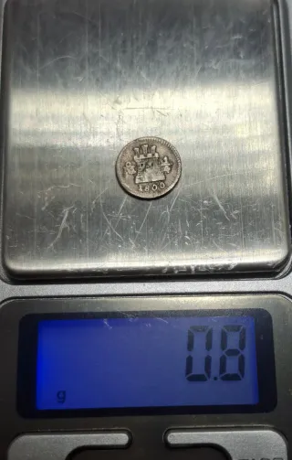 Moneda 1/4 Real 1800 México 🇲🇽