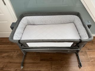 Cuna colecho Kinderkraft gris