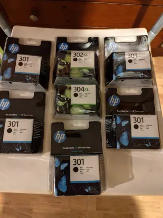 Cartuchos de tinta HP 301, 302XL, 304XL, 62