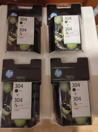 Cartuchos de tinta HP 301, 302XL, 304XL, 62