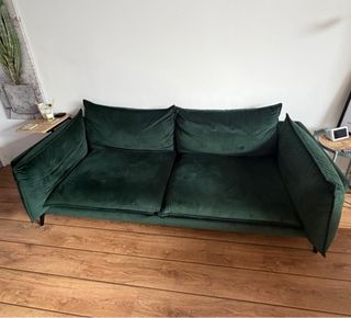 Sofá 3 plazas terciopelo verde Maison du Monde