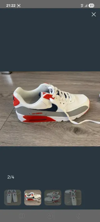 Zapatillas Nike Air Max 90 Blancas Rojas