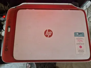 Impresora HP Blanca y naranja