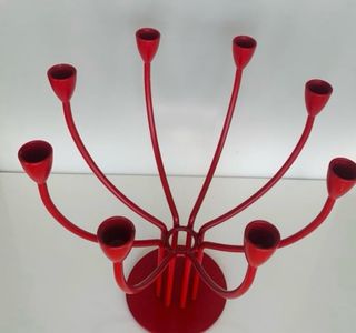 Candelabro Ikea Stockholn 8 brazos rojo