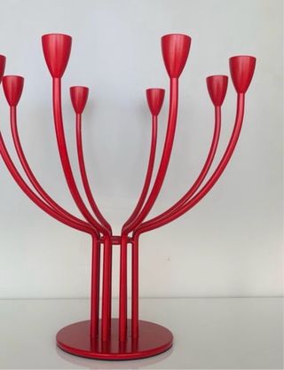 Candelabro Ikea Stockholn 8 brazos rojo