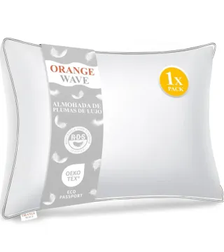 Almohada Orange Wave Plumas Lujo RDS