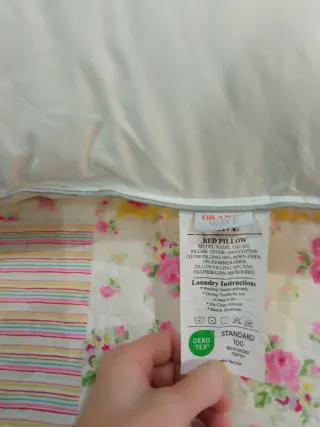 Almohada Orange Wave Plumas Lujo RDS