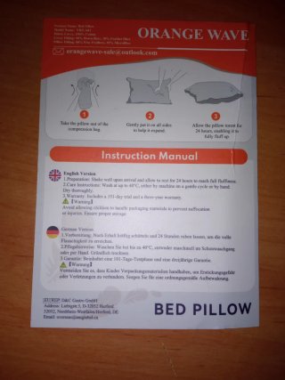 Almohada Orange Wave Plumas Lujo RDS