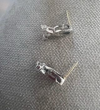 Preciosos pendientes de oro blanco y amarillo