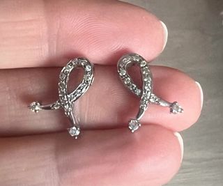 Preciosos pendientes de oro blanco y amarillo