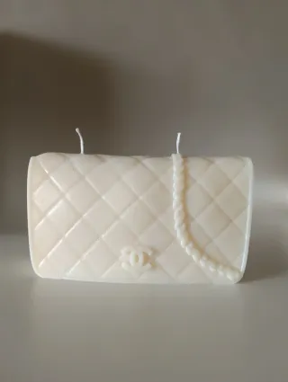 Candela grande a forma di borsa