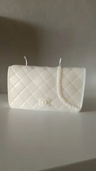 Candela grande a forma di borsa