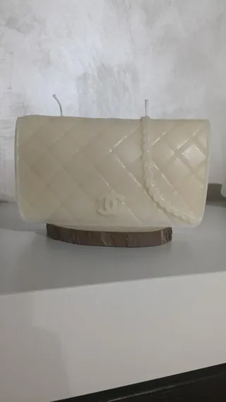 Candela grande a forma di borsa