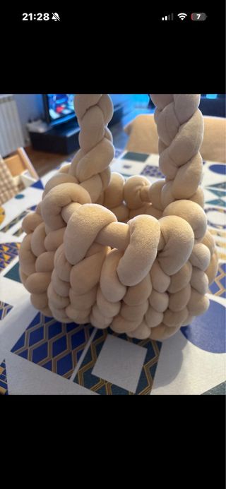 Bolso Crochet Beige Hecho a Mano