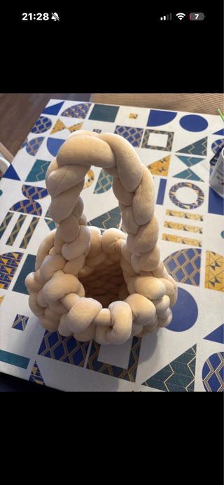 Bolso Crochet Beige Hecho a Mano