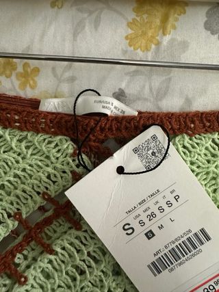 Falda Zara Crochet Talla S