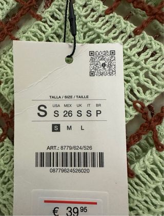 Falda Zara Crochet Talla S