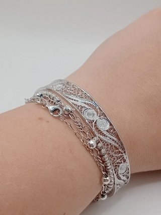 Bracciale vintage rigido filigrana donna bohemien