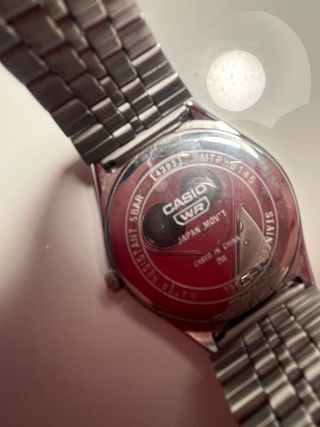 Reloj Casio Esfera Turquesa y Correa Plateada