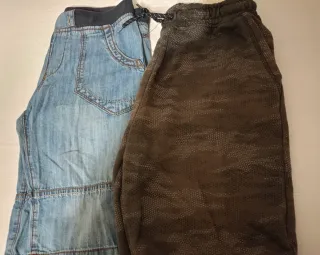 Lote cinco  pantalones cortos niño 11/12