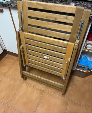Silla de jardín plegable NAMMARO madera