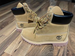 Botas Timberland Beige y Rosa