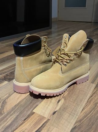 Botas Timberland Beige y Rosa