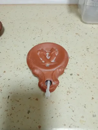 Lucerna romana terracota reproducción